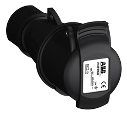 Розетка кабельная Easy&Safe 232EC6B,32А,2P+E,IP44,6ч,черн|2CMA103580R1000| ABB