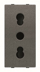 ABB Zenit Механизм розетки ITA стандарта с заземлением (2P+E), 1M, 16А / 127В, серебристый | N2133 PL | 2CLA213300N1301 | ABB