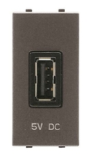 ABB Zenit Антрацит Механизм USB зарядного устройства, 1М, 750 мА | N2185 AN | 2CLA218500N1801 | ABB