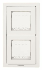 ABB Zenit Рамка монтажная 2-постовая, 2-модульная, рамка+набор монтажный IP55, FM, белый | N3272 BL | 2CLA327200N1101 | ABB