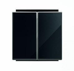 Клавиша для 2-клавишных выключателей/переключателей/кнопок, серия SKY, цвет стекло чёрное|2CLA851100A2501| ABB