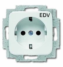 Розетка SCHUKO 16А 250В с маркировкой EDV, серия Reflex SI, цвет альпийский белый | 2011-0-6206 | 2CKA002011A6206 | ABB