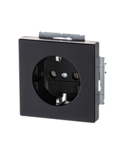 Розетка SCHUKO 16А 250В, серия solo/future, цвет чёрный бархат | 2011-0-6211 | 2CKA002011A6211 | ABB