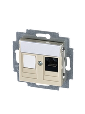 ABB Levit Слоновая кость Розетка комп. RJ45 категория 5e и заглушка | 5014H-A51017 17W | 2CHH295117A6017 | ABB