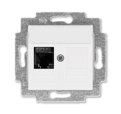 ABB Levit Белый Розетка комп. RJ45 категория 6 и заглушка | 5014H-A61017 03W | 2CHH296117A6003 | ABB