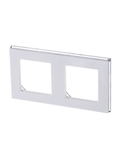 ABB Levit Белый / дымчатый чёрный Рамка 2-ая | 3901H-A05020 62W | 2CHH015020A6062 | ABB