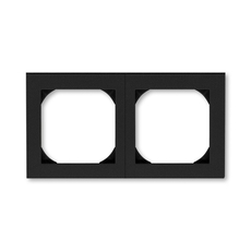 ABB Levit Антрацит / дымчатый чёрный Рамка двойная 55х55 для механизмов BJE | 3901H-A05520 63 | 2CHH015520A4063 | ABB