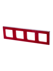 ABB Levit Красный / дымчатый чёрный Рамка 4-ая | 3901H-A05040 65W | 2CHH015040A6065 | ABB