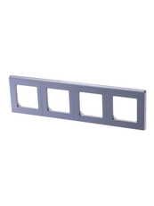 ABB Levit Серебро / дымчатый чёрный Рамка 4-ая | 3901H-A05040 70W | 2CHH015040A6070 | ABB