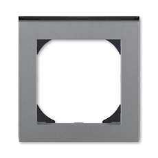 ABB Levit Сталь / дымчатый чёрный Рамка одинарная 55х55 для механизмов BJE | 3901H-A05510 69 | 2CHH015510A4069 | ABB