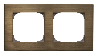 Рамка 2-постовая, серия SKY, цвет античная латунь | 2CLA857200A1201 | ABB