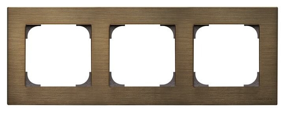 Рамка 3-постовая, серия SKY, цвет античная латунь | 2CLA857300A1201 | ABB