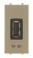 Механизм USB зарядного устройства, 1М, 2000 мА, 5В, серия Zenit, цвет шампань | 2CLA218520N1901 | ABB