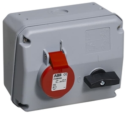 Розетка с выключателем и механической блокировкой 216MHS9, 16A, 2P+E, IP44, 9ч | 2CMA167624R1000 | ABB