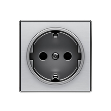 Накладка для розетки SCHUKO, серия SKY, цвет нержавеющая сталь|2CLA858800A1401| ABB