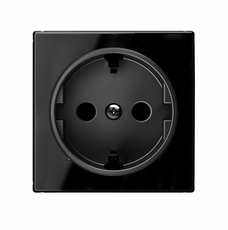 Накладка для розетки SCHUKO, серия SKY, цвет стекло чёрное|2CLA858800A2501| ABB