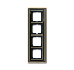 Рамка 4-постовая, серия Династия, Латунь античная, черное стекло | 1754-0-4588 | 2CKA001754A4588 | ABB