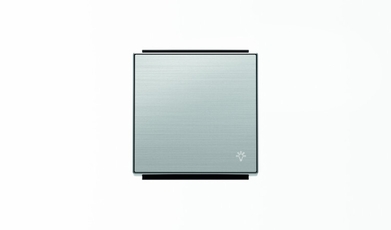 Клавиша для 1-клавишных выключателей/переключателей/кнопок с символом СВЕТ, серия SKY, цвет нержавеющая сталь|2CLA850420A1401| ABB