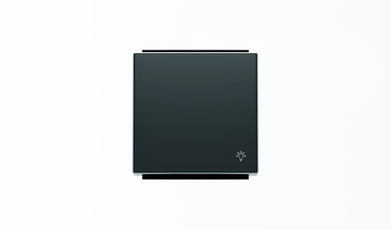 Клавиша для 1-клавишных выключателей/переключателей/кнопок с символом СВЕТ, серия SKY, цвет чёрный барх.|2CLA850420A1501| ABB