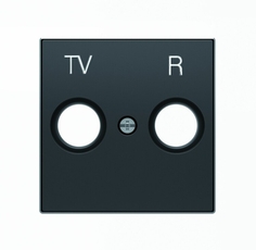 Накладка для TV-R розетки, серия SKY, цвет чёрный бархат|2CLA855000A1501| ABB