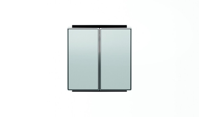 Клавиша для 2-клавишных выключателей/переключателей/кнопок, серия SKY, цвет серебристый алюминий|2CLA851100A1301| ABB