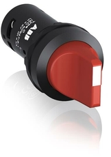 Переключатель C2SS2-10R-10 2-х позиционный красный 1НО (90 градусов) с фиксацией (черное декоративное кольцо)|1SFA619201R1011| ABB