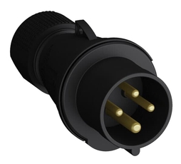 Вилка кабельная Easy&Safe 316EP6B,16А,3P+E,IP44,6ч,черн|2CMA103584R1000| ABB