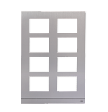 Рамка станции вызова, размер 2/4, серебристый|51026CF-A| ABB