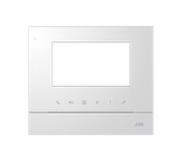 Рамка для абонентского устройства 4,3, серебристый, с символом индукционной петли|52313FC-S| ABB