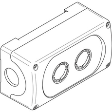 Корпус кнопочного поста MEP-2-0 на 2 элемента пластиковый | 1SFA611812R1000 | ABB