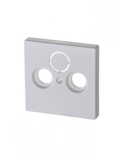 Накладка (центральная плата) для TV-R-SAT розетки, серия solo/future, цвет белый бархат | 1724-0-4293 | 2CKA001724A4293 | ABB