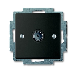 ABB Basic 55 Шато (чёрный) Розетка TV оконечная | 1724-0-4313 | 2CKA001724A4313 | ABB