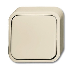 Переключатель 1-клавишный, проходной, для открытого монтажа, IP44, серия Busch-Duro 2000 AP, цвет слоновая кость | 1042-0-0647 | 2CKA001042A0647 | AB