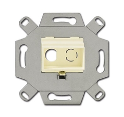 Адаптор/суппорт для RCA-разъёмов (колокольчик/тюльпан), цвет слоновая кость | 0230-0-0444 | 2CKA000230A0444 | ABB
