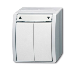 Выключатель жалюзи, с фиксацией, для открытого монтажа, IP44, серия ocean, цвет альпийский белый | 1085-0-1625 | 2CKA001085A1625 | ABB