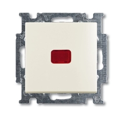 ABB Basic 55 Сл. кость Выключатель кнопочный 1-клавишный, с линзой, без лампы, НО контакт | 1413-0-1084 | 2CKA001413A1084 | ABB