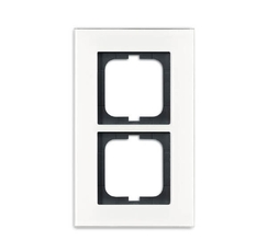 Рамка 2-постовая, серия carat, белое стекло (v.2012) | 1754-0-4443 | 2CKA001754A4443 | ABB