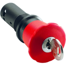 Кнопка CE4K1-10R-11 аварийного останова с фиксацией 1НО1НЗ отпус кание ключом 40мм | 1SFA619552R1071 | ABB