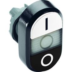 Кнопка двойная MPD6-11С (белая/черная) прозрачная линза с тексто м (I/O) | 1SFA611135R1108 | ABB