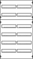 Панель для МОДУЛЬНЫХ уст-в 2ряда/6реек | 2V2A | ABB