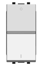 ABB Zenit Серебряный Выключатель 1-клавишный 2-х полюсный (1 мод) | N2101.2 PL | 2CLA210120N1301 | ABB