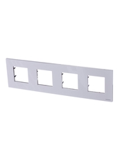 ABB Zenit Серебряный Рамка 4-я (2+2+2+2 мод) | N2274 PL | 2CLA227400N1301 | ABB
