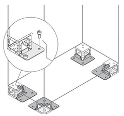 Элемент крепления цоколя к полу, 4 шт. | ZN1041 | ABB