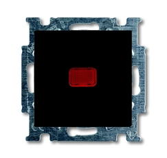 ABB Basic 55 Шато (чёрный) Выключатель кнопочный с полем для надписи | 1413-0-1097 | 2CKA001413A1097 | ABB