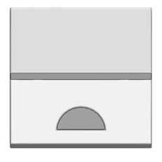 ABB Zenit Серебряный Клавиша 1-я с окошком для шильдика (2 мод) | N2201.9 PL | 2CLA220190N1301 | ABB