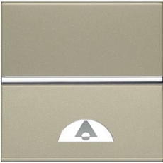 ABB Zenit Шампань Выключатель 1-клавишный кнопочный НО-контакт с символом Освещение (2мод) | N2204.2 CV | 2CLA220420N1901 | ABB