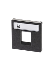 ABB Zenit Антрацит Накладка 1-я тел/комп розетки(для суп2017.2,2017.3,2018,2018.5,2018.6,2018.8 | N2218.1 AN | 2CLA221810N1801 | ABB