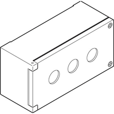 Корпус кнопочного поста KEM3-0 на 3 элемента металлический | SK616703-AA | ABB