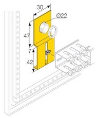 Кронштейн для перф. кабель-канала на кнопку.d22 (100шт) | EV1131 | ABB