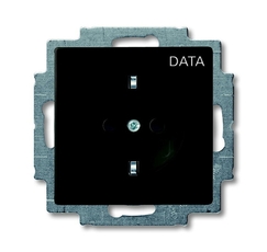 ABB Basic 55 Шато (чёрный) Розетка с/з с маркировкой DATA | 2011-0-6143 | 2CKA002011A6143 | ABB